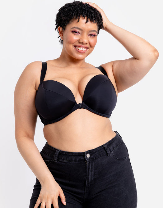 Curvy Kate Centre Stage Full Plunge Side Support Bra Black