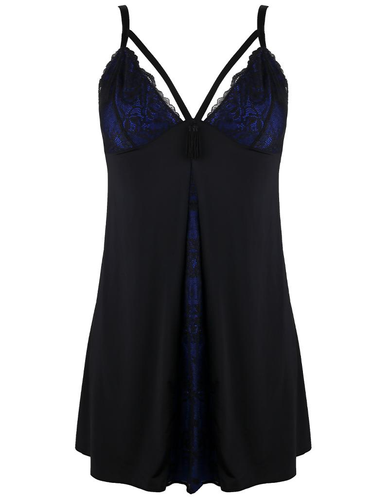 Pour Moi Sensation Chemise Black/Cobalt – Brastop US