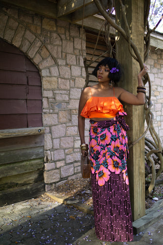 The Hibiscus Floral Wrap Maxi Skirt – Kalei life