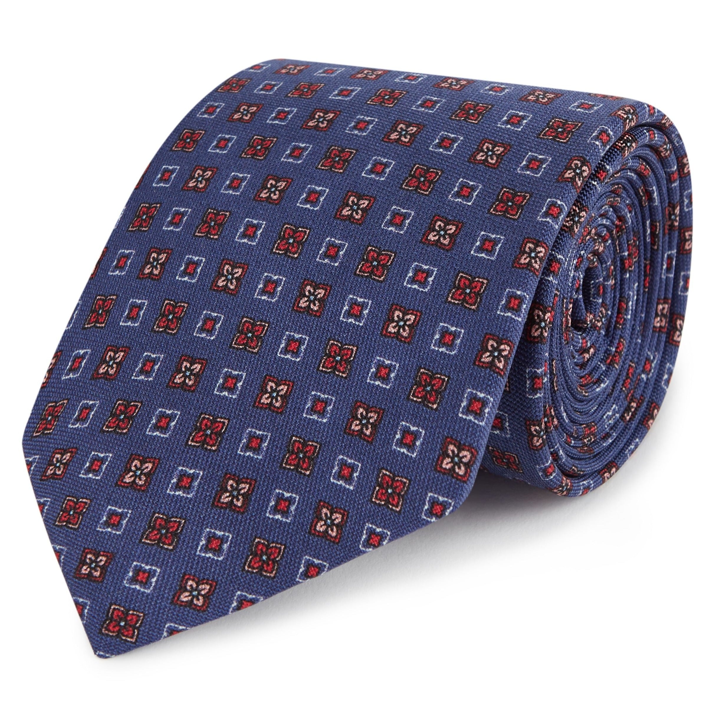 Ede & Ravenscroft - Ede & Ravenscroft | Geometric Printed Silk Tie ...