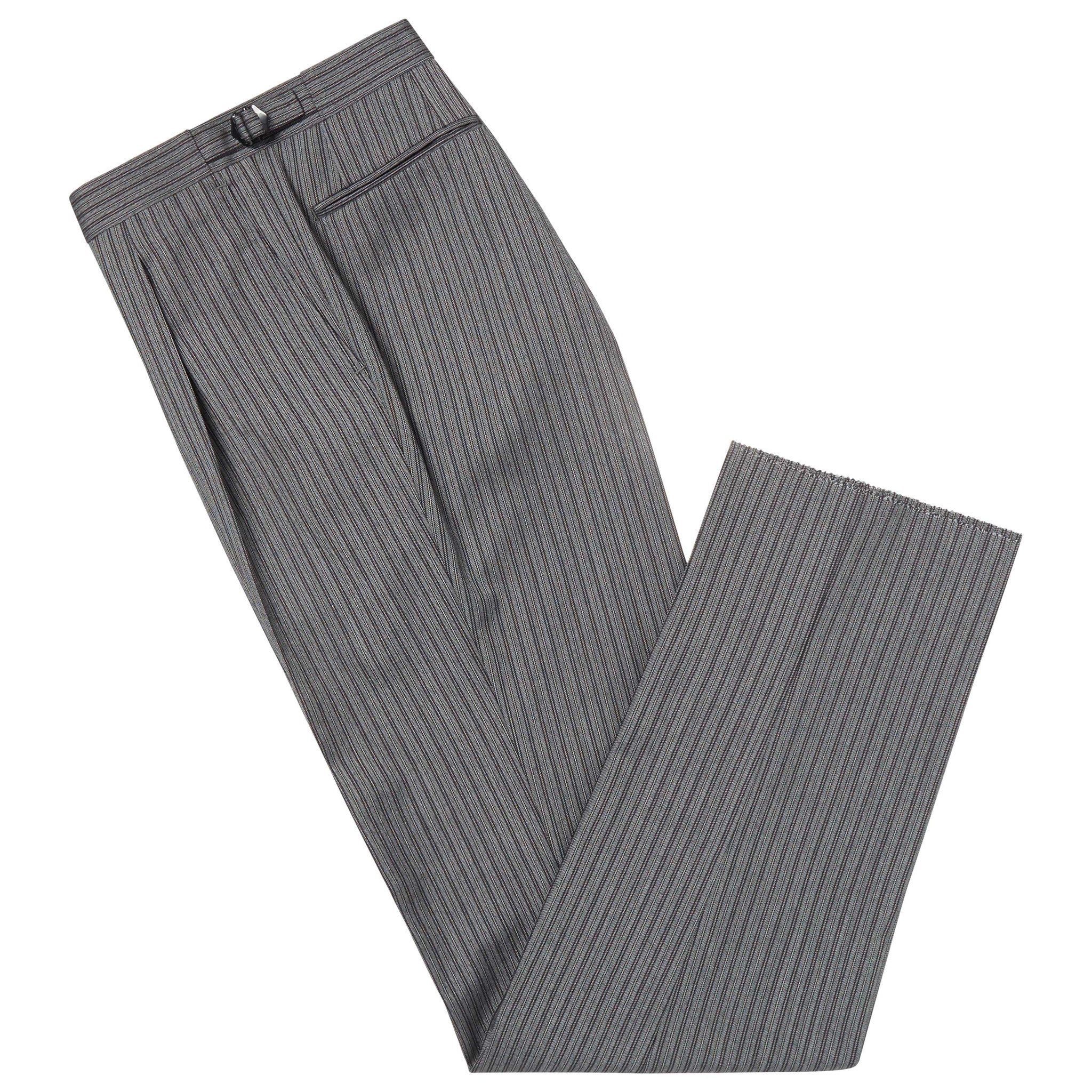 Ede & Ravenscroft - Ede & Ravenscroft | Tolbert Stripe Dress Trouser | Grey