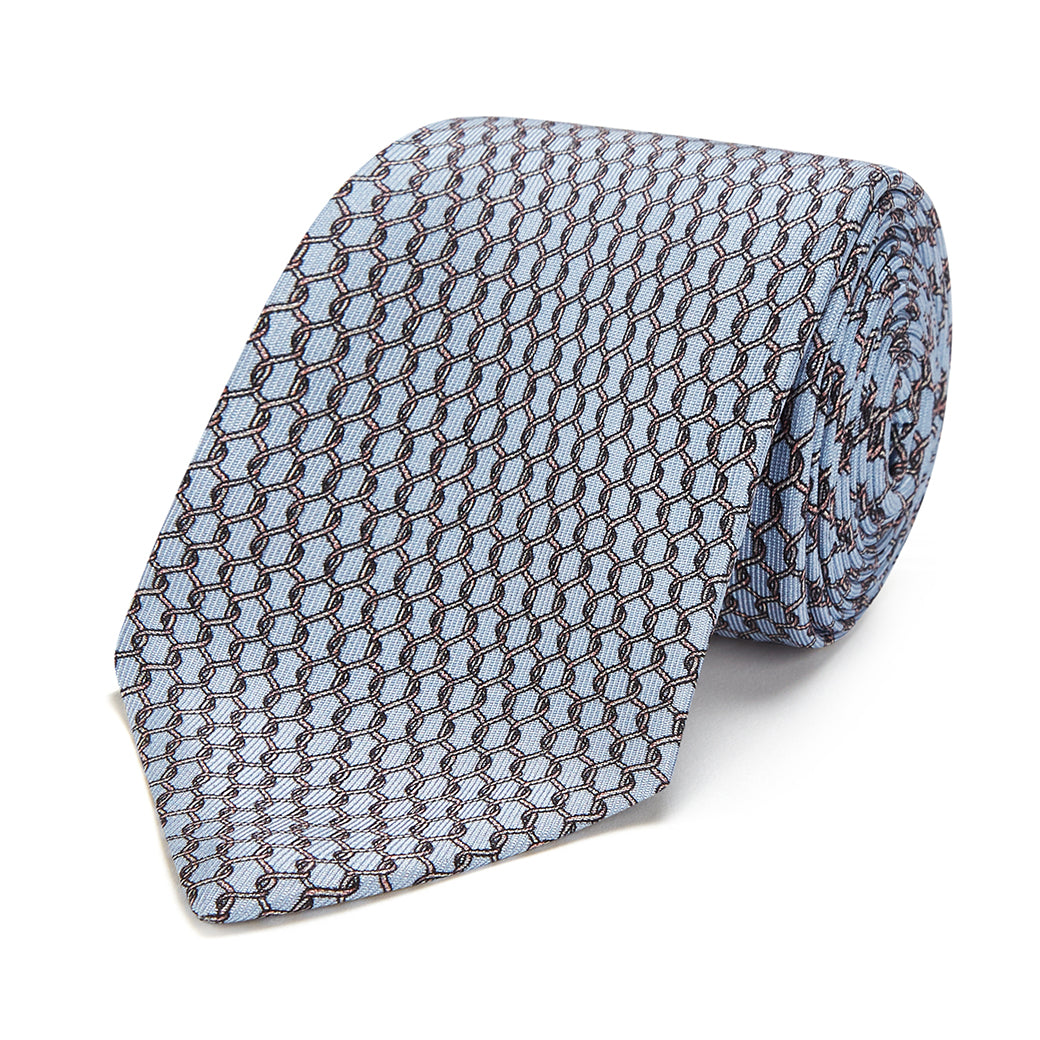 Ede & Ravenscroft - Ede & Ravenscroft | Rope Knot Printed Silk Tie ...