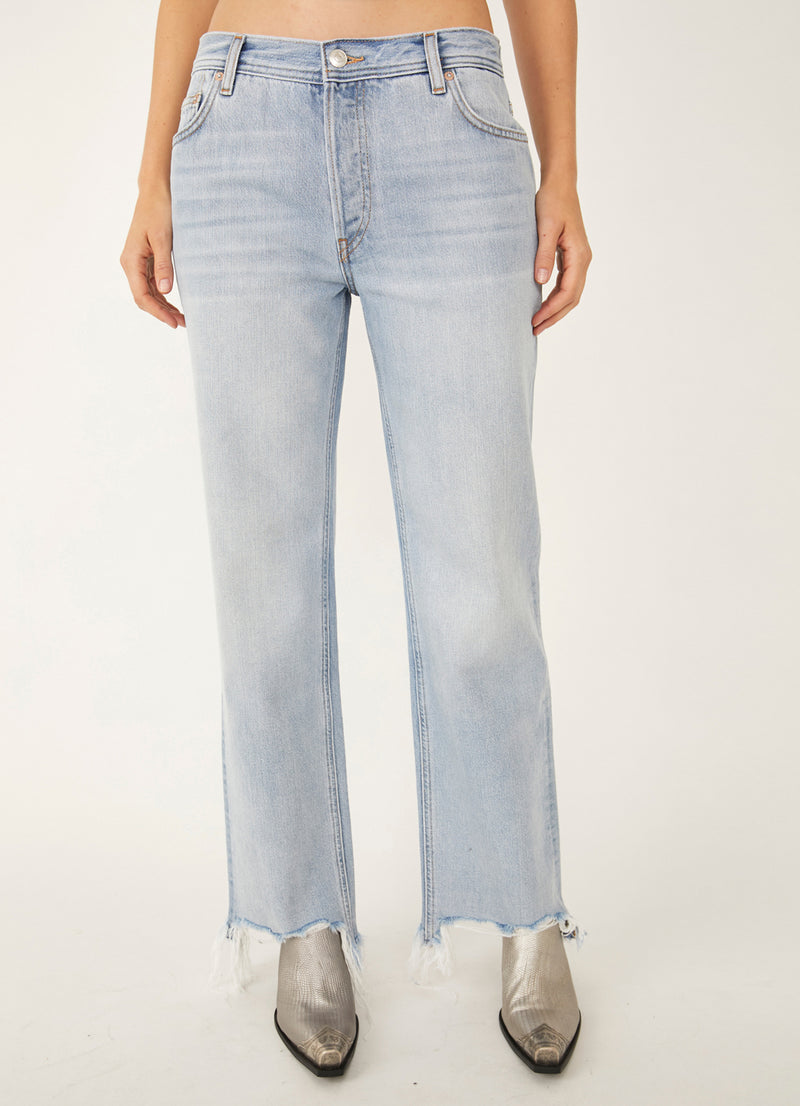 Free People Maggie Mid Rise Straight Jean – DetailsDirect