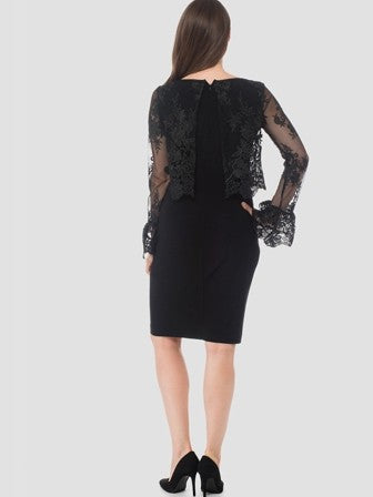 joseph ribkoff black lace dress