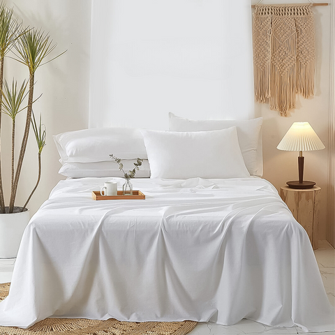 Wrinkle-Free crisp white sheets