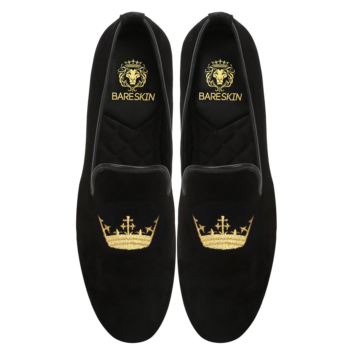 Black Velvet/Golden Crown Embroidery 