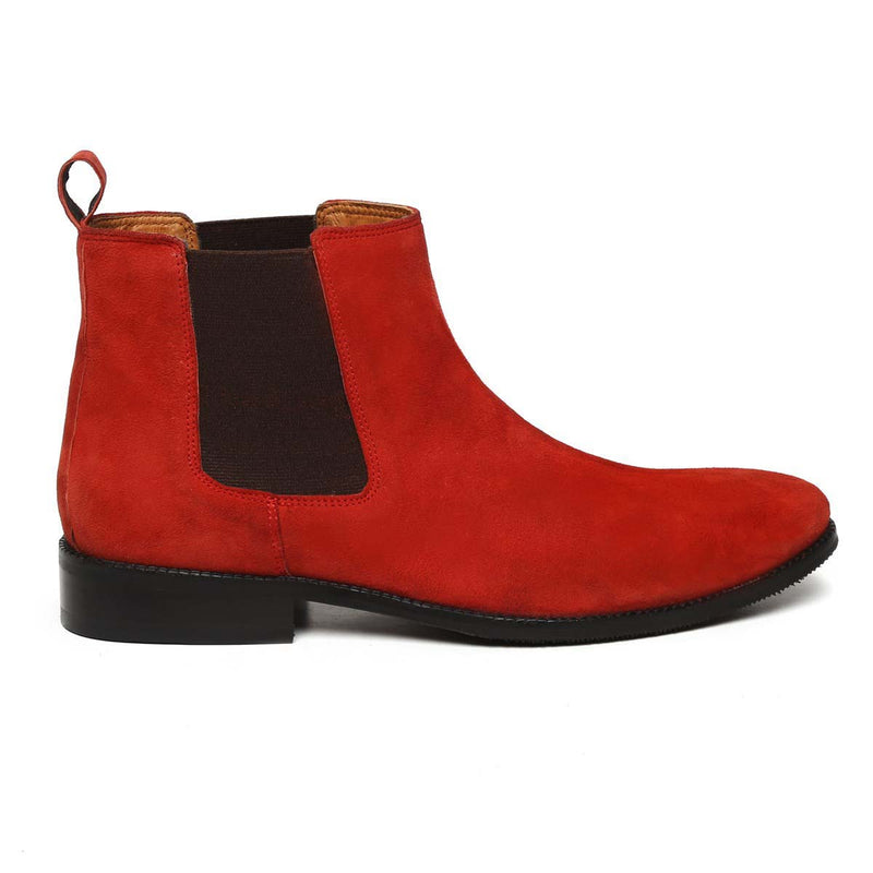 red suede chelsea boots mens