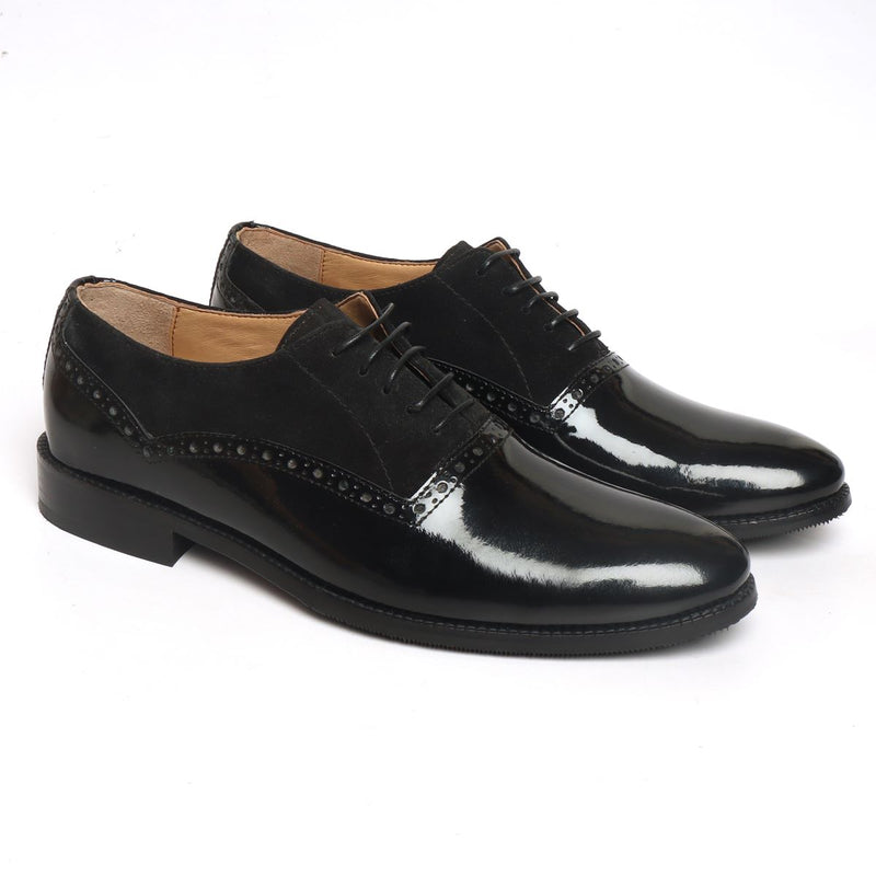 black suede oxford