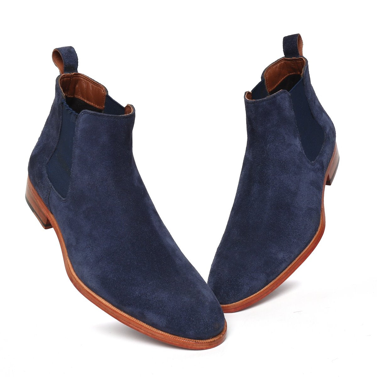 blue chelsea boots