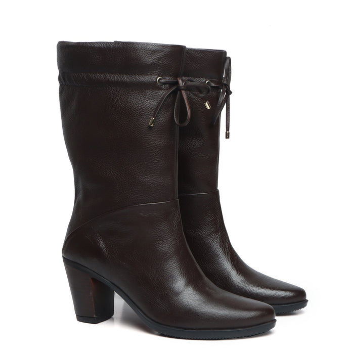 Tatum Black Satin Ruched Ankle Boots
