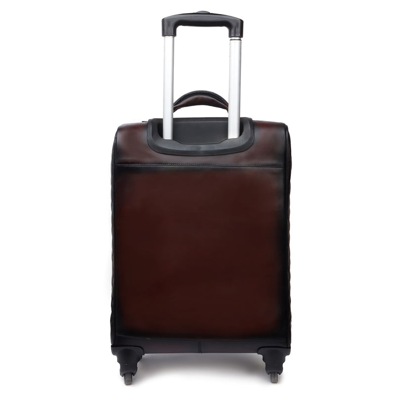 leather cabin trolley bag