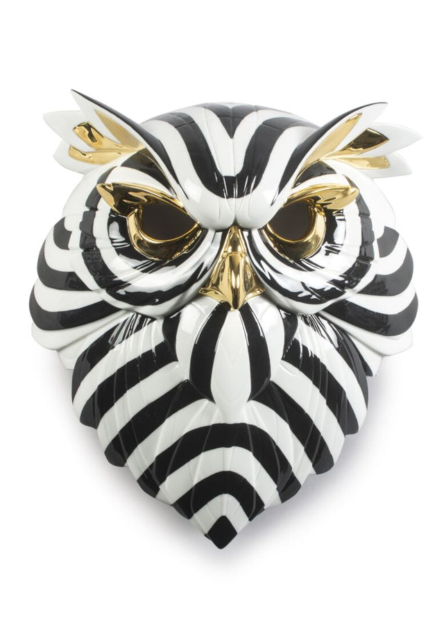 Lladró: Owl Mask Black and Gold