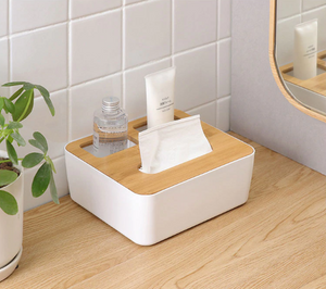 wooden tissue box