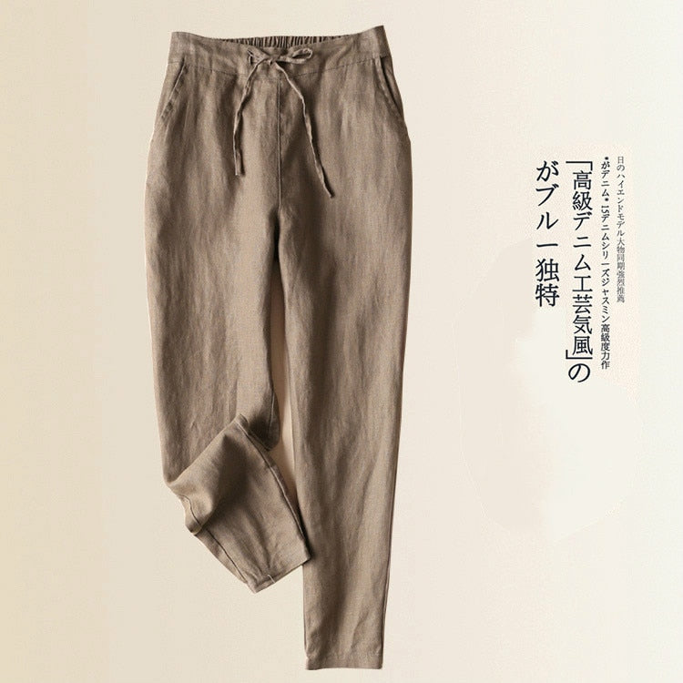 female linen pants