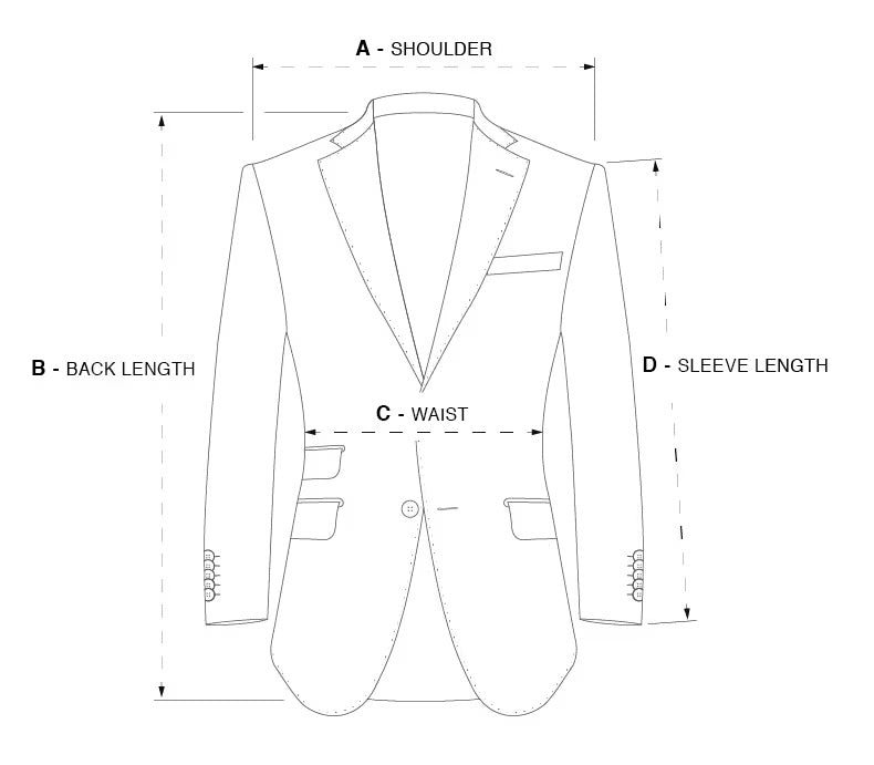 Blazers Suits Coats Measurement