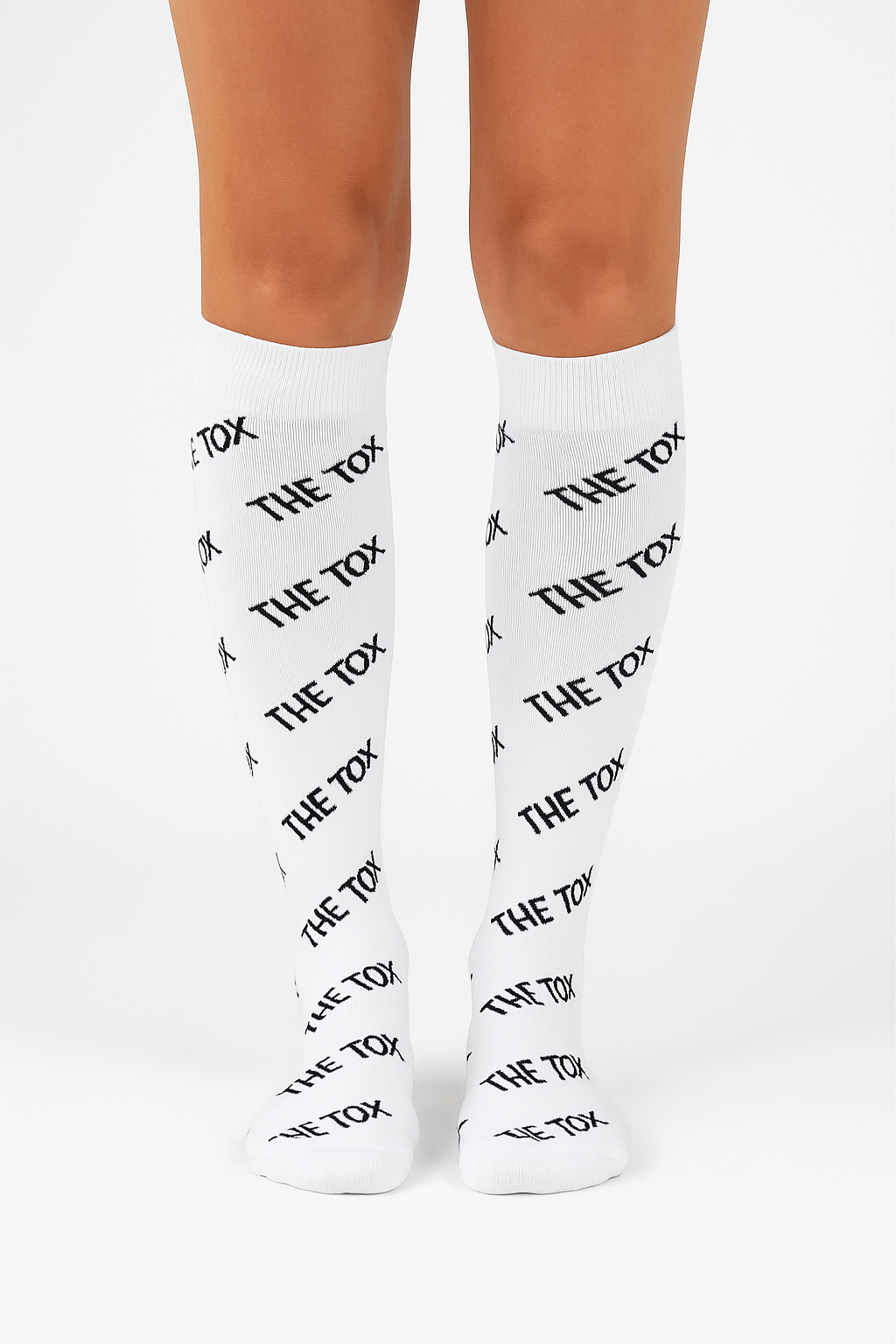 The Tox Compression Socks White- 12PC
