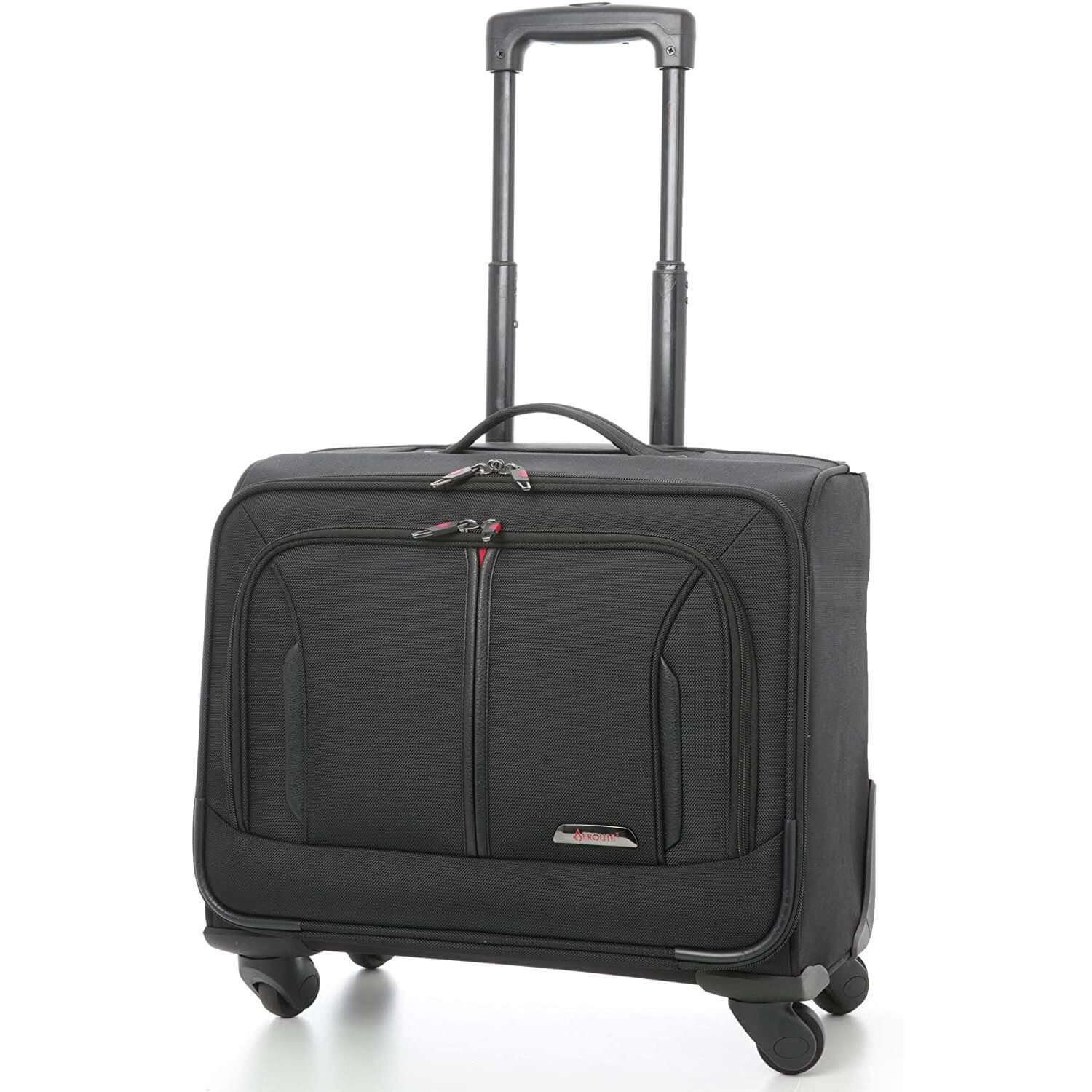 Aerolite Rolling Padded Laptop Case With 4 Wheels - Fits up to 15.6 ...