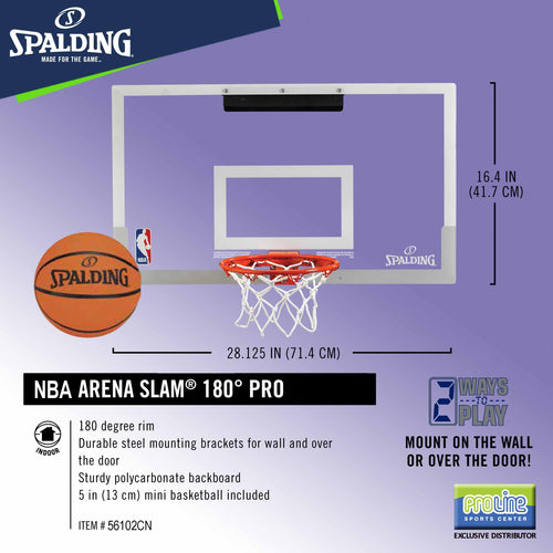 Shop Spalding Over The Door Basketball Hoop for Kids Arena Slam 10,5