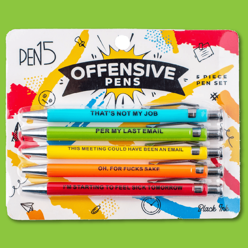 Offensive Pens, Funny Gag Gift, Funny Pen Set, Adult, Funny Pens