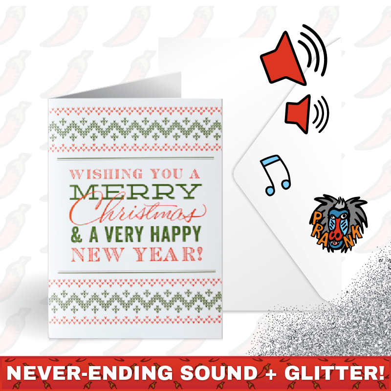 Meowy Christmas 🐱🎄🔊 - Joker Greeting Prank Card (Glitter Sound)