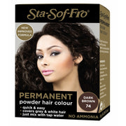 STA-SOF-FRO ≡ Coloration Permanente En Marron Foncé - Permanent Powder Hair Colour Dark Brown N°74