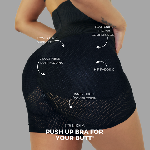 Padded Shapewear, Hip Dip Shapewear, Padded Butt Underwear, Butt Lifting Underwear - Kurvwear The Butt Bra