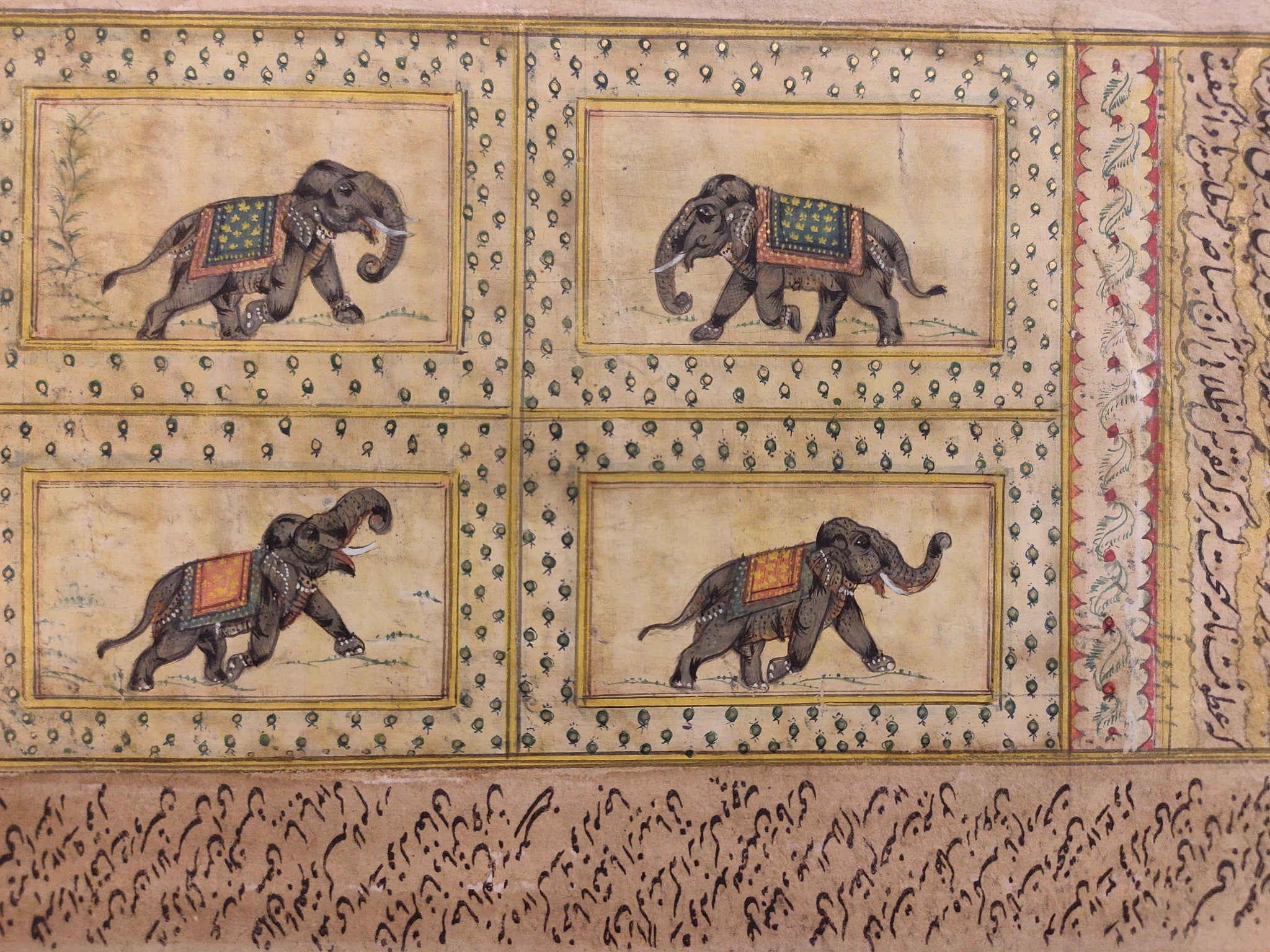 indian art patterns elephants