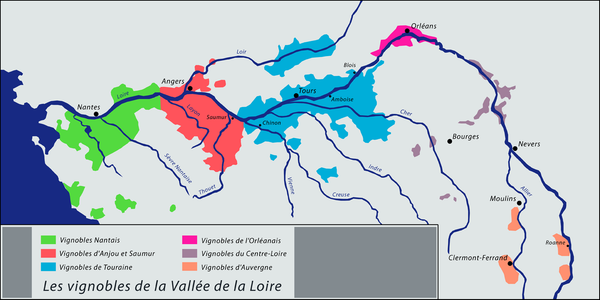 Muscadet wine map