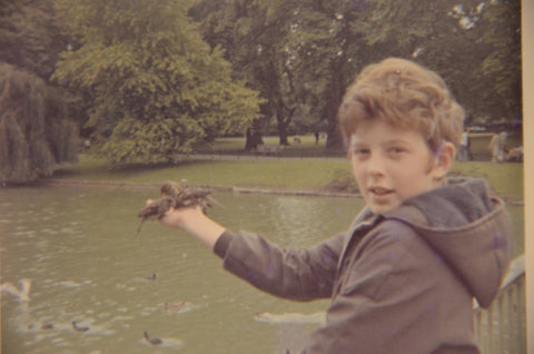 Stephen Moss with Sparrows at Age 8