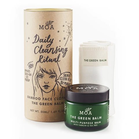 cleansing balm and cloth