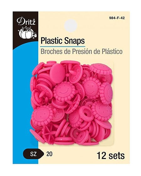 Dritz Snaps Plastic Size 20 Round Black