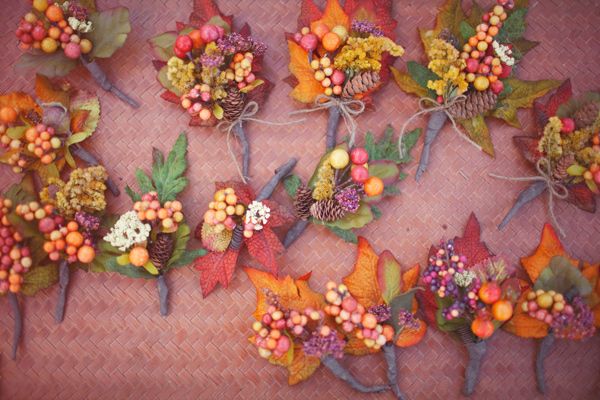Autumn inspired buttonhole