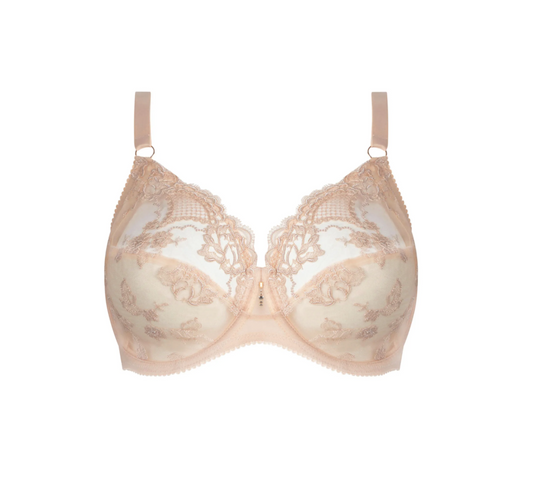 Lise Charmel Guipure Charming 3 Part Full Cup Bra in Ambre Nacre - Busted  Bra Shop