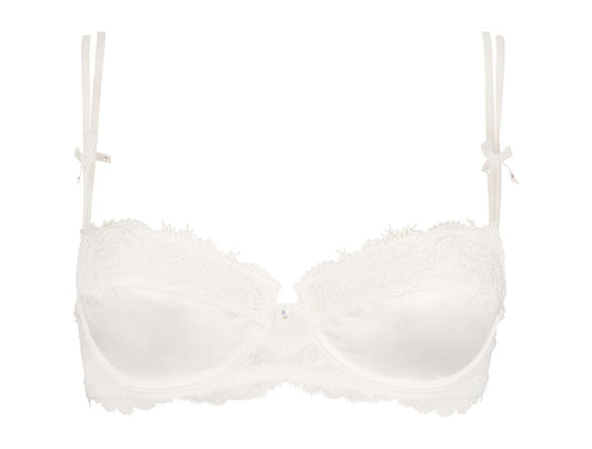 Splendeur Soie Silk Contour Bra in Vanille - For Her from The Luxe