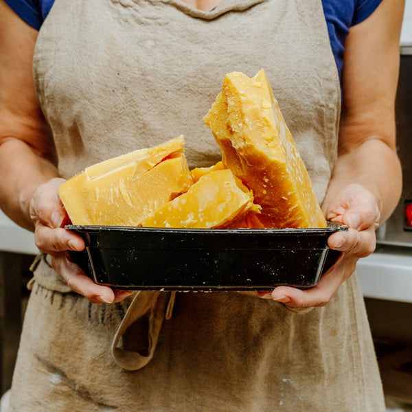 Our beautiful beeswax from local farmer in Ontario Sunflower Honey