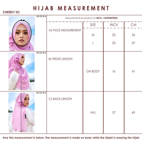 SIZE GUIDE CHEERLY-SO