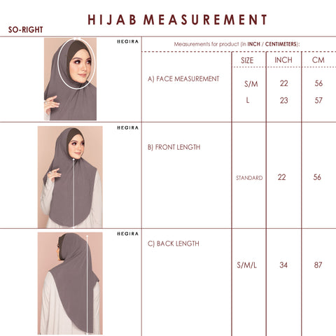 SIZE GUIDE SO-RIGHT