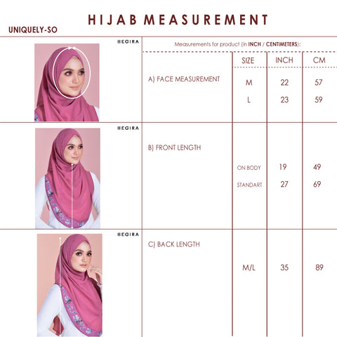 SIZE GUIDE UNIQUELY-SO