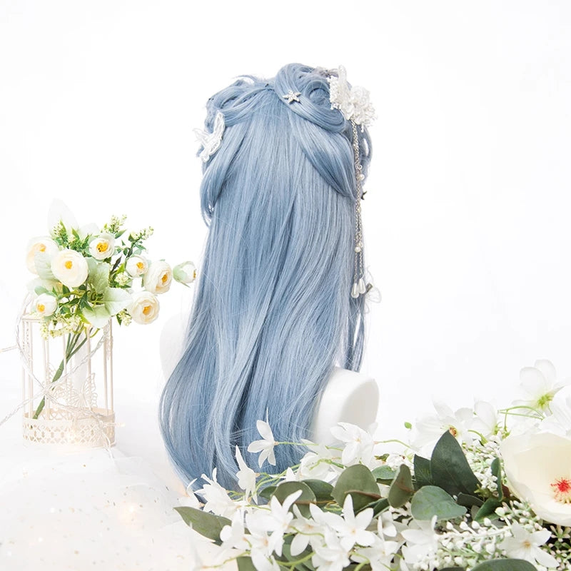 Light Blue Lolita Long Straight Wig CD1453