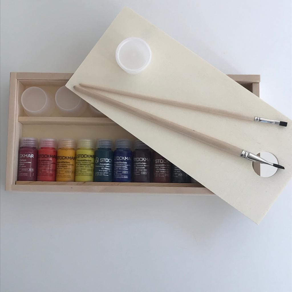 Stockmar Painting and Drawing Set - Opaque Colors & Hexagonal Colored Pencils