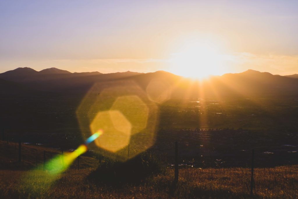 Sonnenstrahlen in der Natur