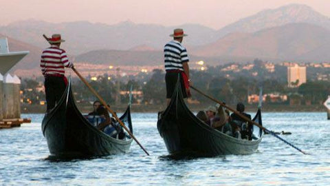 TWO GONDOLAS AFLOAT