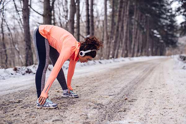 Hamstring stretch for cyclists