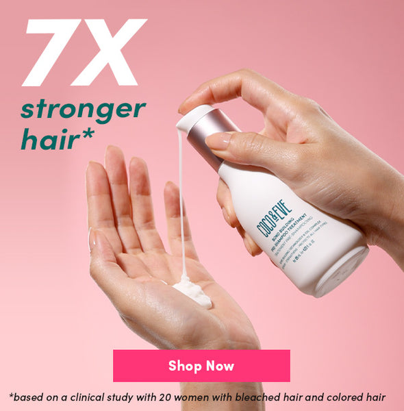 Hands holding the Bond Building Pre-Shampoo Treatment. Shop the Hair Rescue Bundle now