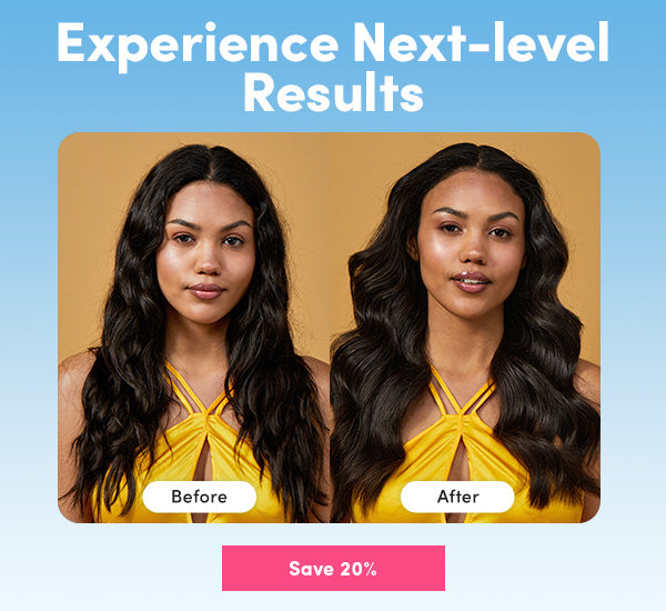 Image Before and After using Coco and Eve Youth Revive Hair Set