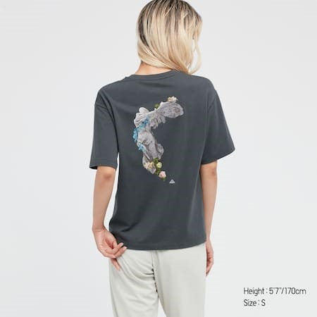 T-shirt Victoire de Samothrace Femme – Gris anthracite – Uniqlo x Louvre