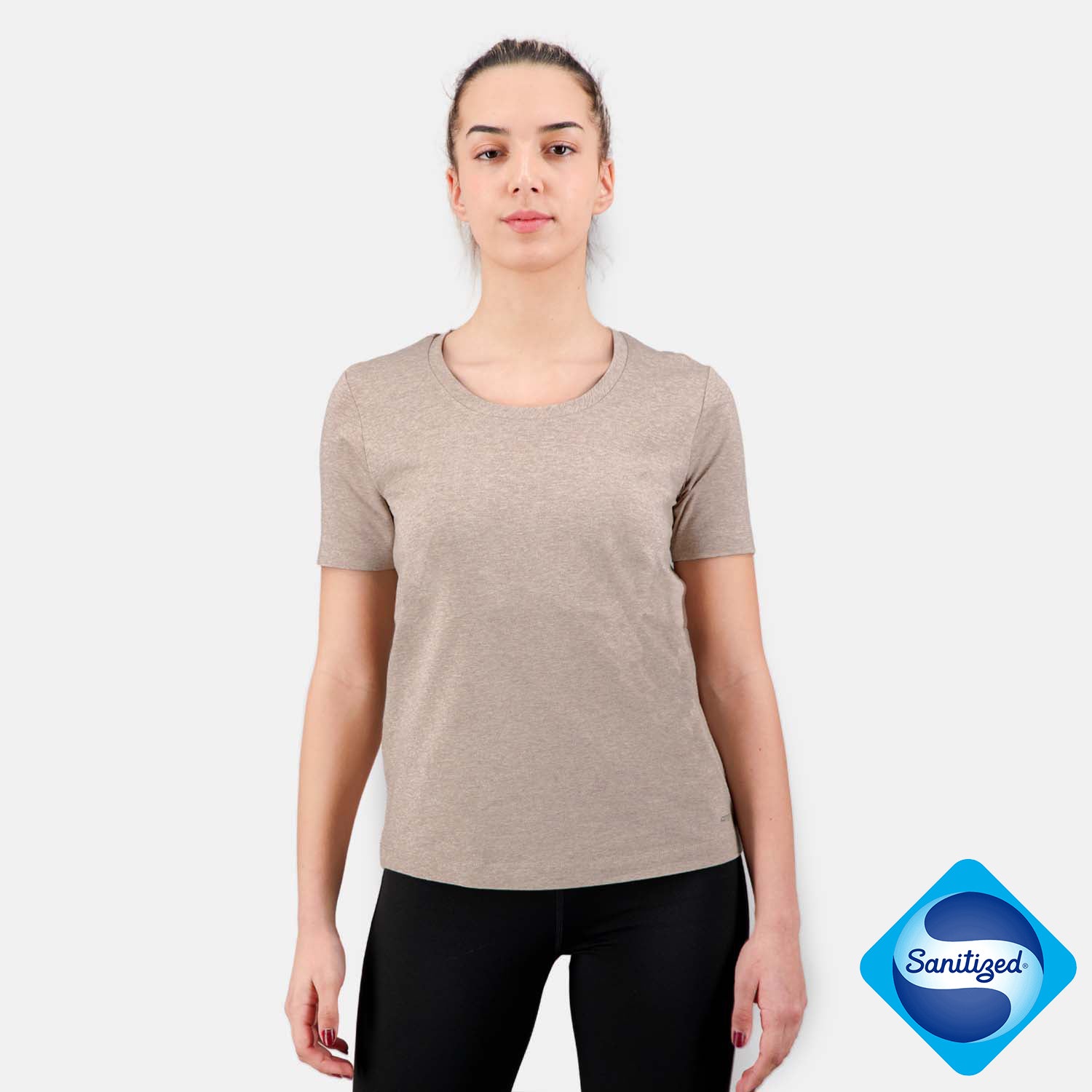 Artefit T-Shirt vrouwen - Shirt voor Vrouwen - Regular Fit - Oatmeal Melange - XS