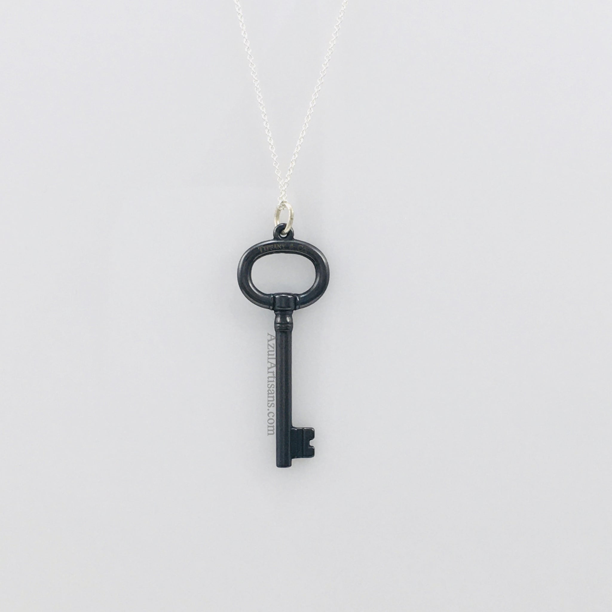 tiffany black key necklace