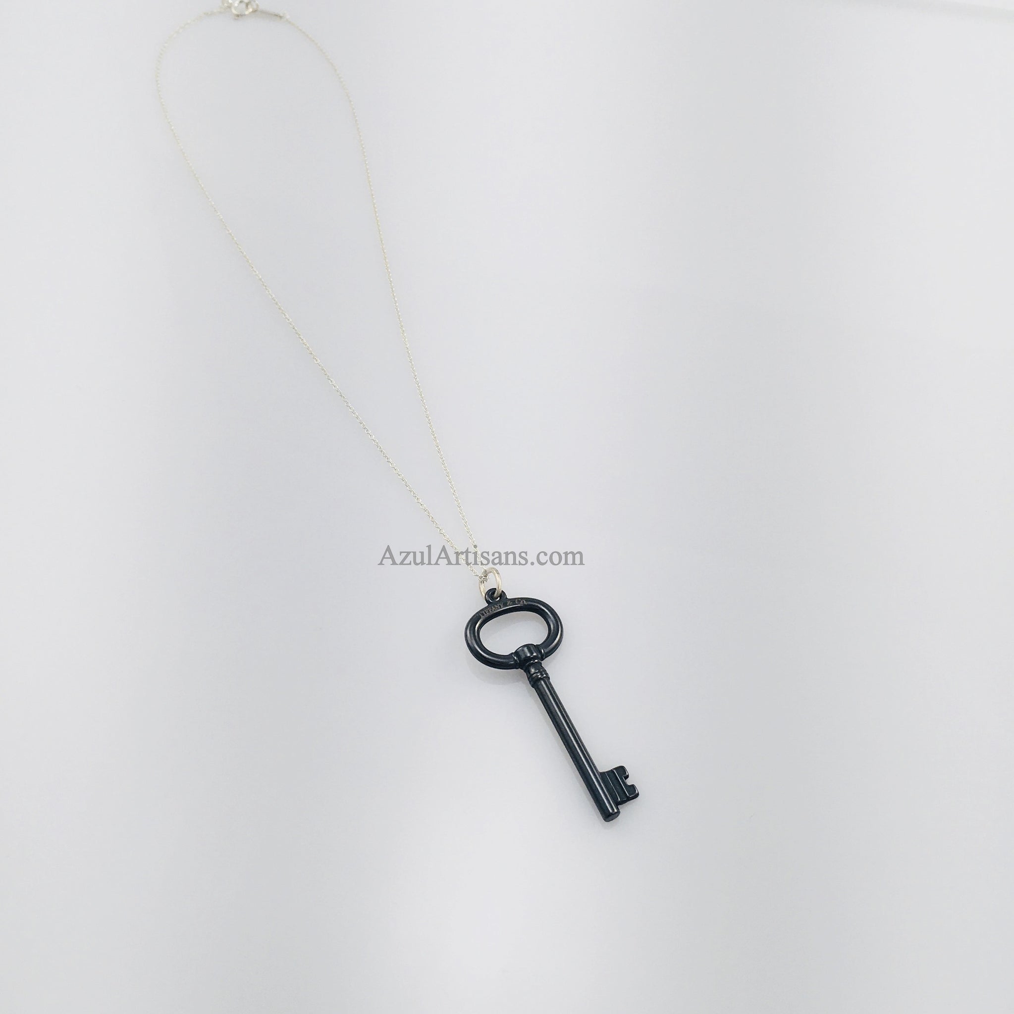 tiffany black key necklace