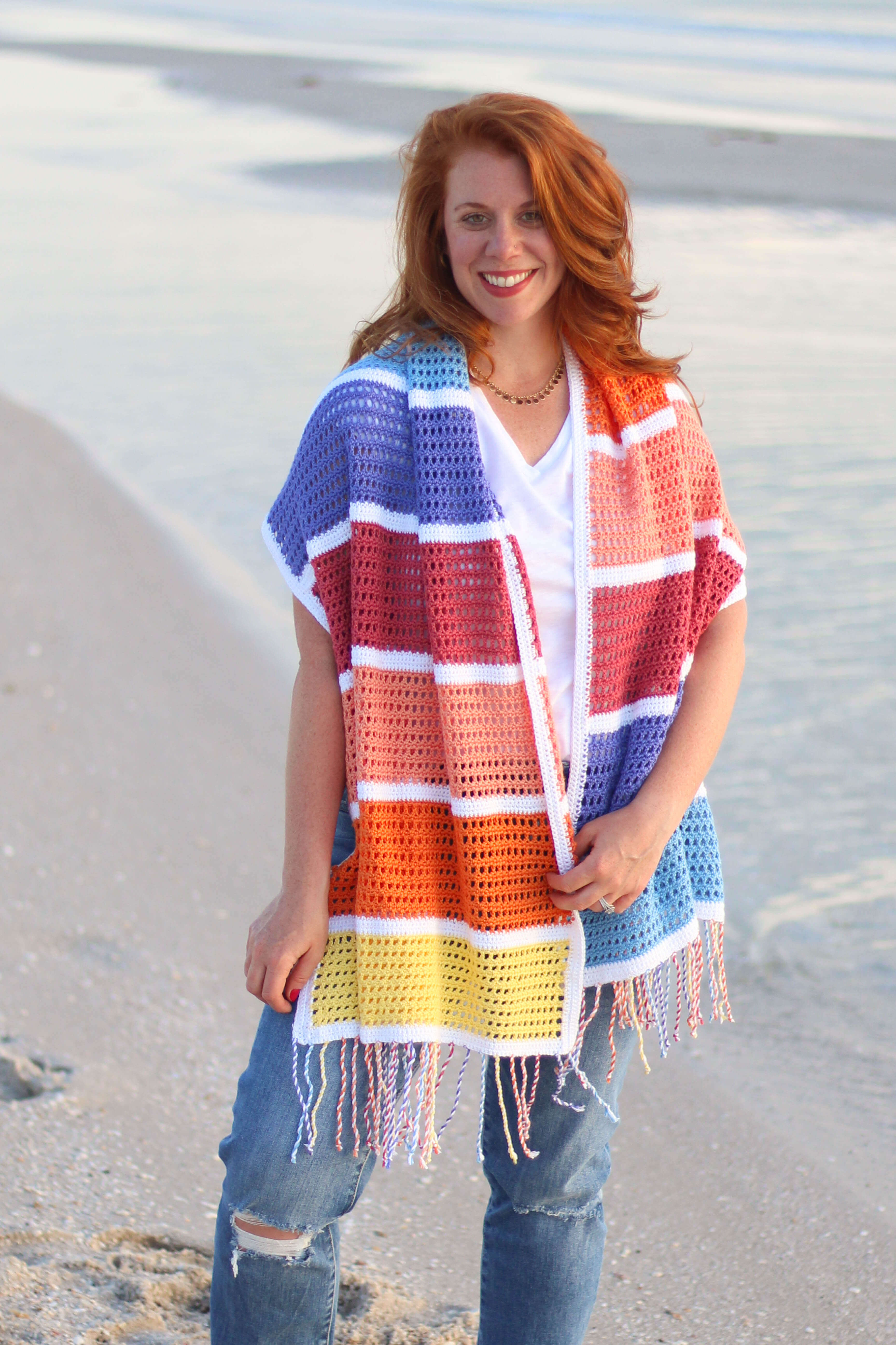 Image of Crochet Kit - Summer Sunset Blanket Scarf